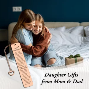 Daughter Bookmark, Gifts for Daughter Adult, Daughter Gifts from Mom Dad, Gifts for Teen Girls 16-18 Daughter, Sweet 16 18 Birthday Gifts for Daughte