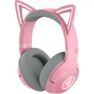 Razer Kraken Kitty V2 BT Wireless RGB Headset: Chroma RGB Kitty Ears & Earcups - Bluetooth 5.2-40 mm Drivers - Noise-Cancelling Mics - Lightweight - 