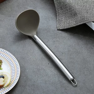 Berglander Ladle, Non-stick Silicone Kitchen Ladle, Soup Ladle, Cooking Ladle Soup Spoon For Cooking, Dishwasher Safe, Easy to Clean