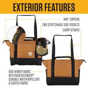Carhartt Horizontal Zip Classic Laptop Tote Bag, Durable Water Repellent Material W/ 17