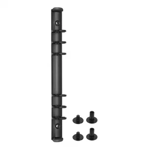 PATIKIL A5 6-Hole Ring Binder Mechanisms, 1 Set Binder Spines Replacement for Binder Planners, Black