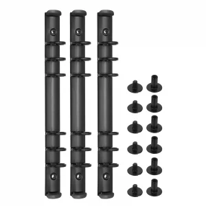 PATIKIL A5 6-Hole Ring Binder Mechanisms, 3 Set Binder Spines Replacement, Black