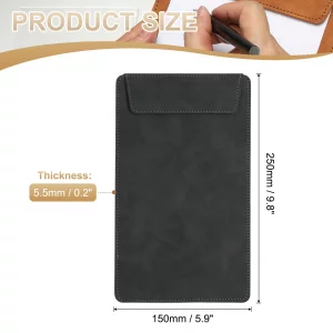 PATIKIL A5 PU Leather Clipboard, 6