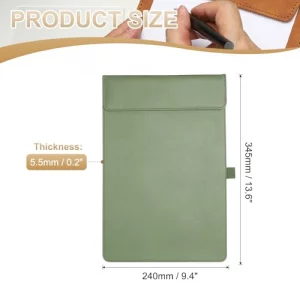 PATIKIL A4 Letter Size PU Leather Clipboard, 9.5