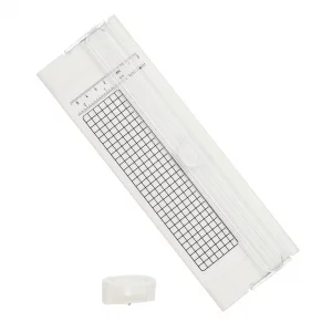 PATIKIL Paper Cutter Trimmer, A4 Straight Small Portable Paper Slide Paper Slicer with Safe-Guard for Craft Cardstock Label Card, Scrapbook Photo, Wh