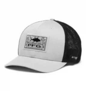 Columbia Youth Unisex PFG Junior Mesh Ball Cap, Cool Grey/Black/On The Line, One Size