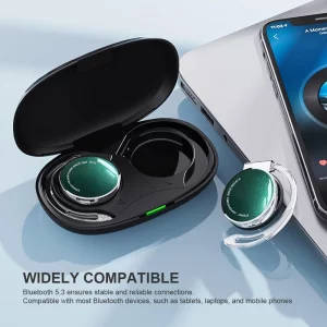 BEVCEFCC Ear Headphones Wireless Bluetooth 5.3 Open Buds Wireless Earbuds Over Ear Hooks Bluetooth Headphones with Microphone Clip on Bluetooth Earph