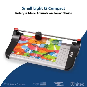 United Office Products RT12 Rotary Paper Trimmer, 12.5