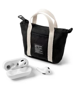 Ringke Mini Pouch Tote Bag, Small Bag for Universal Wireless Ear Buds, Durable Waterproof Keychain Accessories Compatible with AirPods Pro 2nd Genera