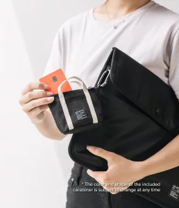 Ringke Mini Pouch Tote Bag, Small Bag for Universal Wireless Ear Buds, Durable Waterproof Keychain Accessories Compatible with AirPods Pro 2nd Genera