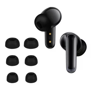 kwmobile 6X Replacement Ear Tips Compatible with Anker Soundcore P40i / Soundcore P20i - Silicone Tips for Earphones - Black