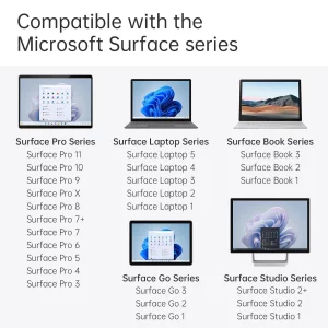 Microsoft Surface Pen - Precision Bluetooth Stylus, Long Battery Life, Customizable, Platinum for Surface Pro 11, 10, 7+, Go, Laptop, Book, Studio