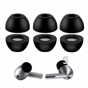 Miayaya 3 Pairs Galaxy Buds 3 Pro Ear Tips, Silicone Ear Tips, Compatible with Galaxy Buds 3 Pro 2024 SM-R630 Earbuds Tips, Fit in Charging Case Repl