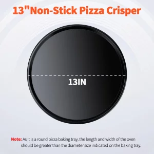 Round Pizza Pan for Oven,13 Inch Pizza Pan Compatible with Breville Smart Oven BOV800PP BOV800XL, Non-Stick Round Baking Pan Replacement for Breville