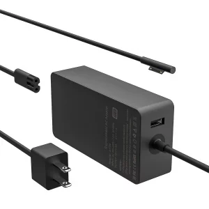 Surface Pro Charger 65W [2025 Upgraded Version] for Microsoft Surface Pro 3/4/5/6/7/ Surface Book Laptop/Tablet Power Supply Adapter, Works with 65W&