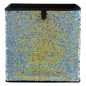 Organize It All Collapsible Fabric Sequin Storage Cube Bin, Product Dimensions: 12. 5