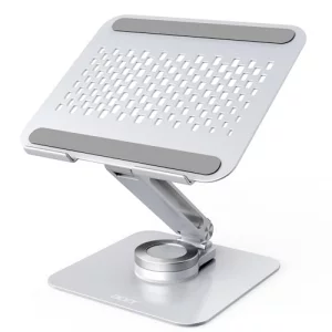 acer Laptop Stand for Desk - with 360 Swivel Base, Rotating Laptop Riser for Desk, Adjustable Computer Stand for Laptops, Ergonomic Riser Holder Fold