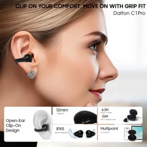 C1Pro Ear Clip Earbuds Clip On Ear Buds Wireless Bluetooth Earbuds Freeclip Bluetooth Headphones Open On Earring Cuff Earbud Earrings Clips Best Free