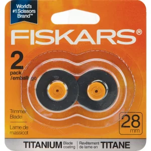 Fiskars Rotary Trimmer Titanium Blades 2/Pkg-28mm Straight