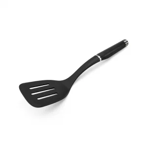 KitchenAid Gourmet Nylon Slotted Turner, 13.65-Inch, Black