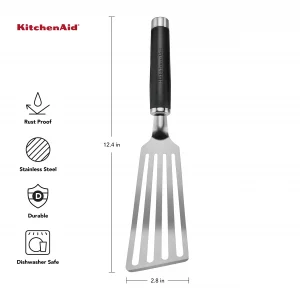 KitchenAid KO024OHOBA Gourmet Stainless Steel Flex Turner,Black