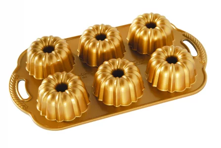 Nordic Ware Anniversary Bundtlette Pan, One Size, Gold