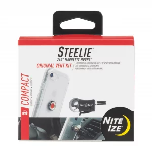 Nite Ize Steelie Original Vent Kit - Magnetic Phone Mount for Car Vents - Car Phone Holder Mount - Car Dashboard and Cell Phone Accessories - Phone M