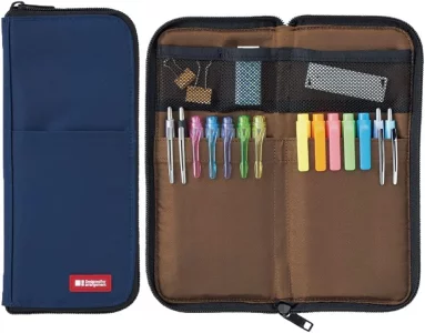 LIHITLAB LAB Slim Pen/Pencil Pouch, 0.7  3.9  8.5 Inches, Indigo (A7652-11)