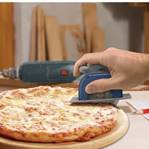 Genuine Fred PIZZA BOSS 3000, Circular Saw Stainless Steel Pizza Wheel, Great Gift for Guys and Pizza Lovers, Easy to Clean with Removable Shield - W
