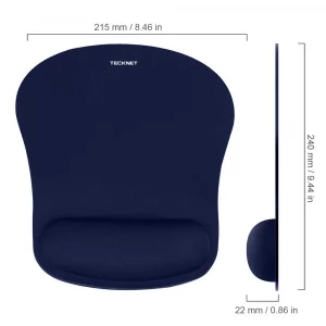 TECKNET Mouse Pad with Wrist Support, Ergonomic Gaming Mouse Pad Pain Relief, Portable Comfortable Mousepad for Computer, Laptop, Office, Home and Tr