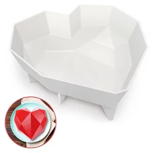 Breakable Heart Mold  Flexible Heart Molds Silicone for Baking & Freezing, Heat-Resistant Cake Mold (7.3