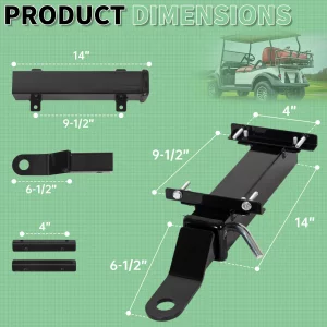 ECOTRIC Golf Cart Universal Rear Hitch with 2