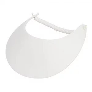 Fabric Foam Sun String Visor, White