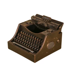Amoysanli Retro Typewriter Pen Holder Vintage Desk Accssories Unique Cool Gifts for Writer Typewriter Lovers and Secretary Cute Funny Pencil Cups for