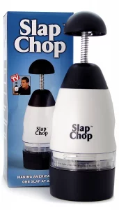 Original Slap Chop Slicer Chopper with Stainless Steel Blades & Butterfly Opening for Easy Cleaning - Vegetable Chopper Gadget, Mini Chopper for Sala