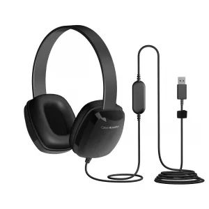 Cyber Acoustics USB Stereo Headphones for PCs and Other USB Devices in The Office, Classroom or Home (ACM-6005)