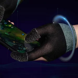 QPOIBSD Mobile Game Gloves, Ultra-Thin Mobile Gaming Gloves?Anti-Sweat Mobile Finger Sleeve Breathable for High-Ranking Players Mobile Game Streamer 