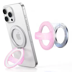 JOYROOM Magnetic Phone Grip, Silicone Finger Loop Grip [Stylish Twinkle][Glitter] Phone Grip for Magsafe, for iPhone 17 Air/16 Pro Max/15/14/13/12 Se