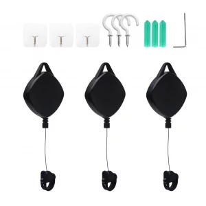 CALIDAKA VR Cable Management 3Packs Retractable Ceiling Pulley System Compatible with Oculu-s Rift S/Ps Vr/Viv E for Oculu-s Ques-t 2 VR Accessories 