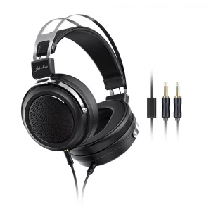 FiiO JadeAudio JT1 Professional Studio Headphones for Recording Gaming Headset with Microphone, 50mm Diaphragms, Hi-Res Music Studio Headset