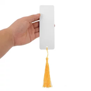 STOBOK 24Pcs Blank Bookmarks with Colorful Tassels for DIY Crafting and School Supplies 5.5X2 Inch Plain Cardstock Bookmarks