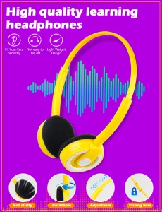 CNSZSLZ Bulk Classroom Headphones 15 Pack for Students Kids School Wholesale Headphones Class Set 3.5mm Jack for Chromebook Laptop PC Computer (B)