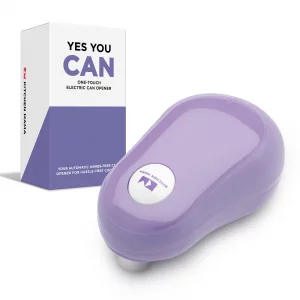 Kitchen Mama One Touch Electric Can Opener: Open with Simple Press of A Button - Auto Stop As Task Completes, Ergonomic, Smooth Edge, Food-Safe, Batt