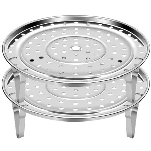 Steamer Rack for Cooking,18/8 Stainless Steel Steaming Rack,8.7 Inch Steam Tray with Removable Legs for Steamer Cookware Baking Instant Pressure Cook