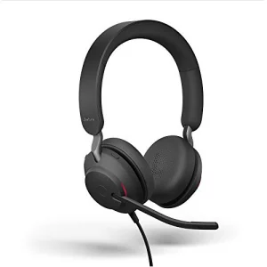 Jabra Evolve2 40 UC Wired Headphones, USB-A, Stereo, Black  Telework Headset for Calls and Music, Enhanced All-Day Comfort, Passive Noise Cancelling