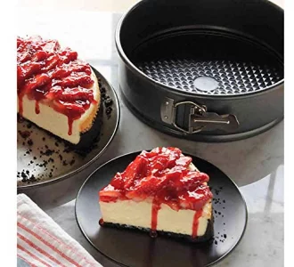 Wilton Platinum Non-Stick 9 Inch Springform Cheesecake Pan, Stainless Steel Bakeware, Made Without PFAS, Packaging May Vary