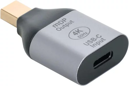 MIXVIRGO USB-C Type C Female Source to Mini Displayport DP Sink HDTV Adapter 4K 60hz 1080p for Tablet & Phone & Laptop (Not Work for Mini-DP Host to 