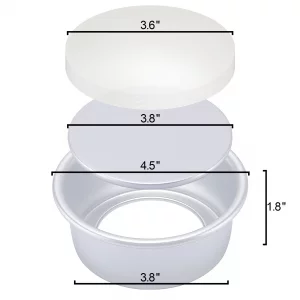 AWTBDP 4 Inch Round Cake Pan Set of 8, Nonstick Aluminum Baking Pans with 100 Sheets Parchment Paper, Easy Pop Out Removable Bottom Cake Pans for Min