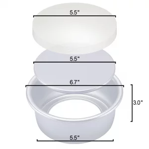 6 Inch Round Cake Pan Set of 4, Nonstick Aluminum Baking Pans with 100 Sheets Parchment Paper, Cake Tins For Making Layered Cakes Deep Dish Pizza Qui