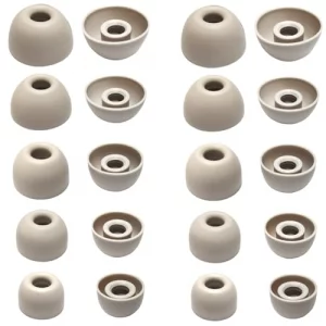Replacement Ear Tips for Powerbeats Pro 2 (10 Pairs XL/L/M/S/XS) Silicone Earbuds Tips Compatible with Beats Studio Buds+/Beats Fit Pro/Solo Buds, Qu